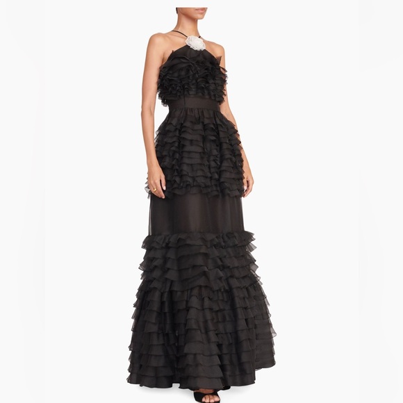 Staud
Florian Tiered Ruffle Halter Gown - Picture 6 of 9